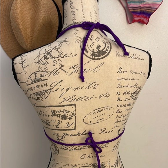 Jess Swimwear | Colorful Striped Bikini Set Size Small - Picture 6 of 8